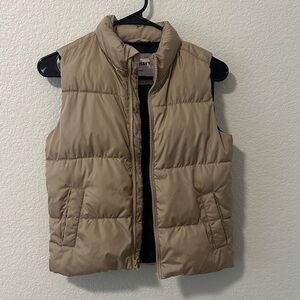 Old Navy Kids Tan Quilted Puffer Vest